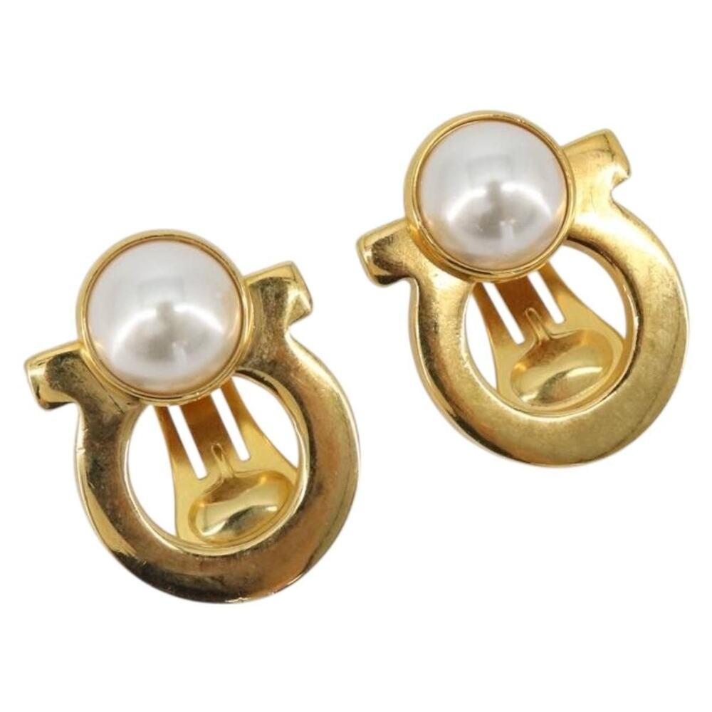Salvatore Ferragamo Gancini Earring Gold